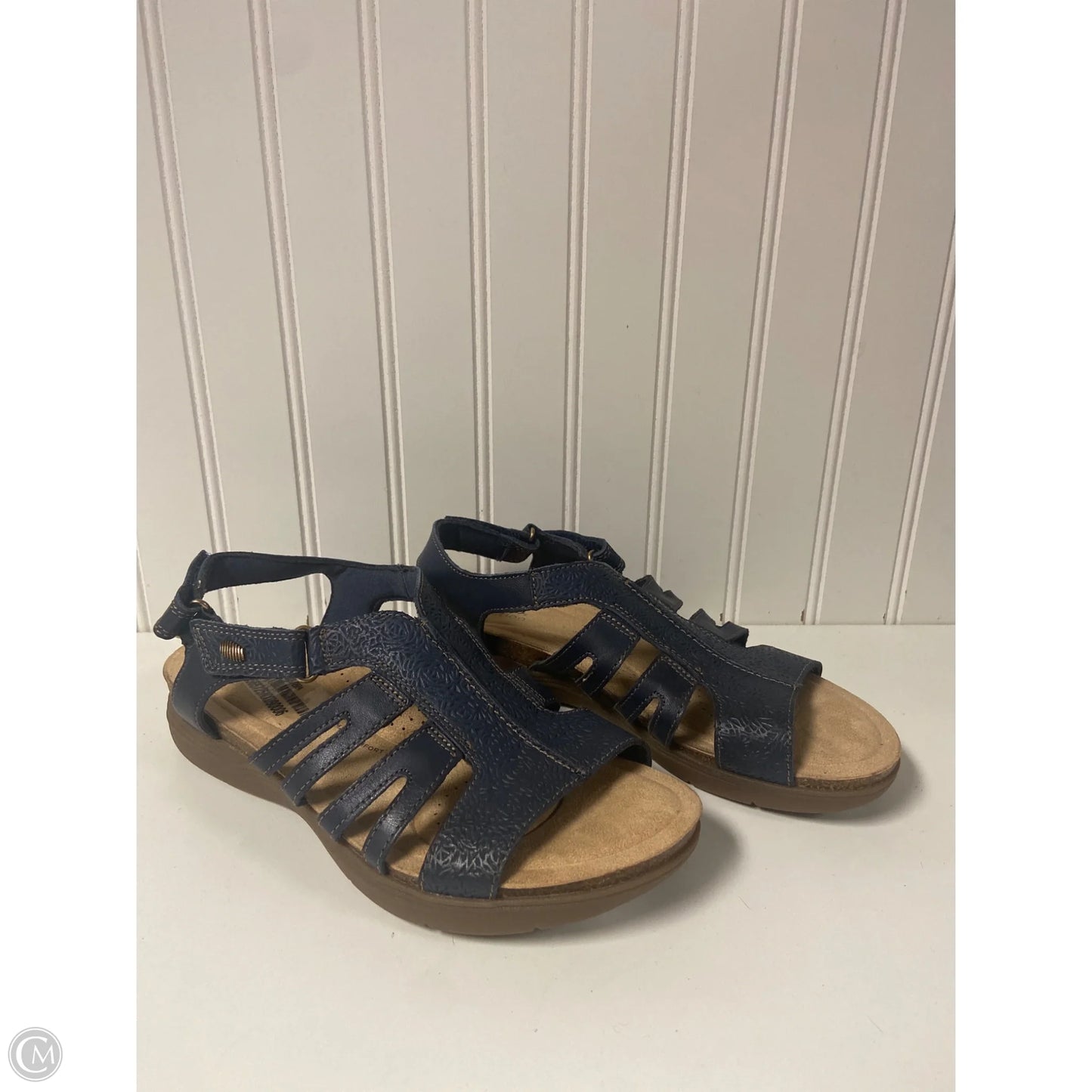 Sandals Flats By Clarks In Navy, Size: 9