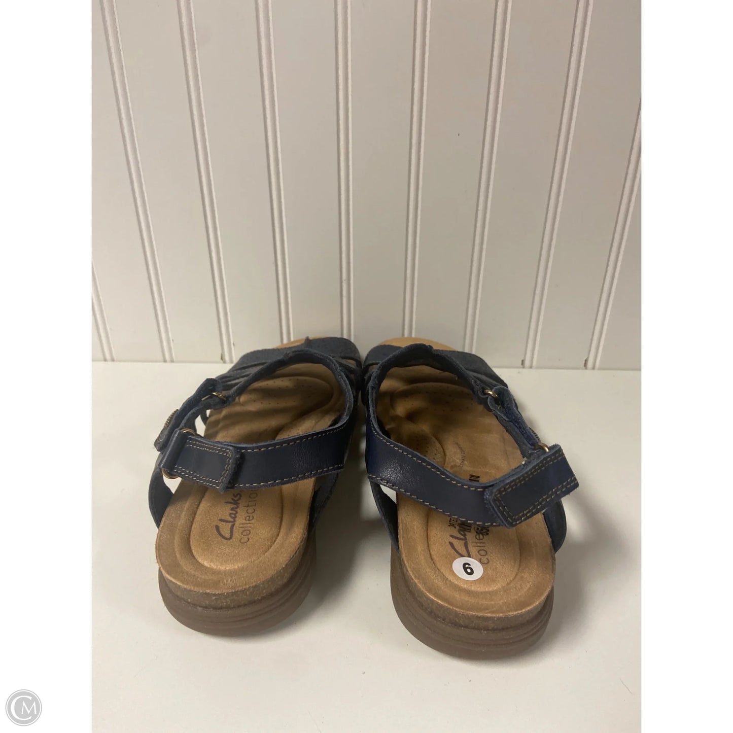 Sandals Flats By Clarks In Navy, Size: 9