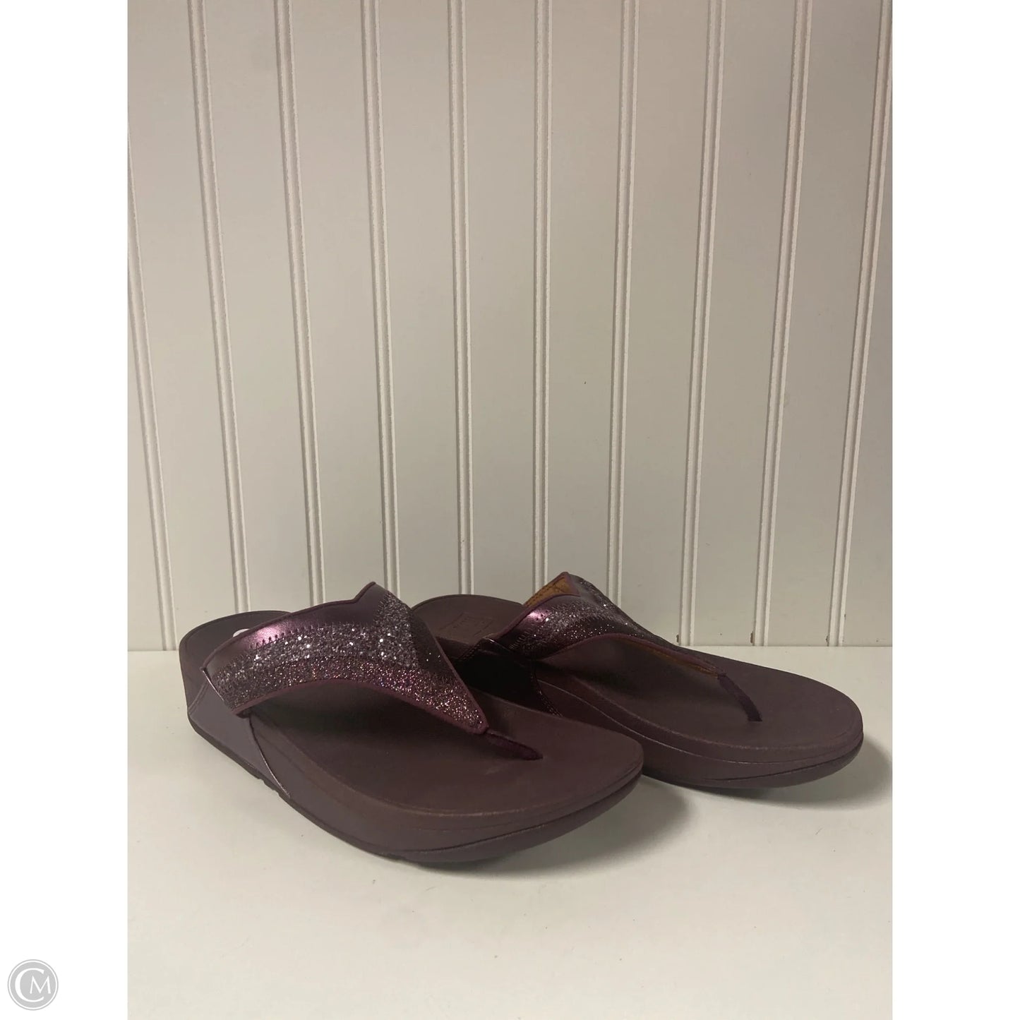 Sandals Flip Flops By Fitflop In Purple, Size: 9