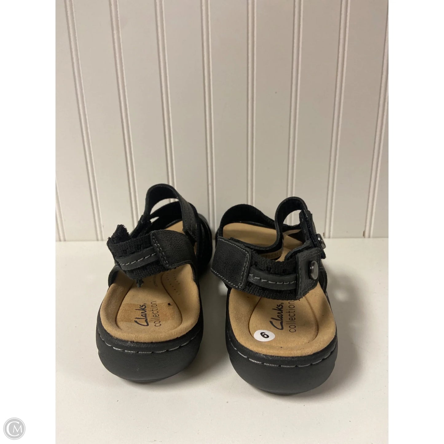 Sandals Flats By Clarks In Black, Size: 9
