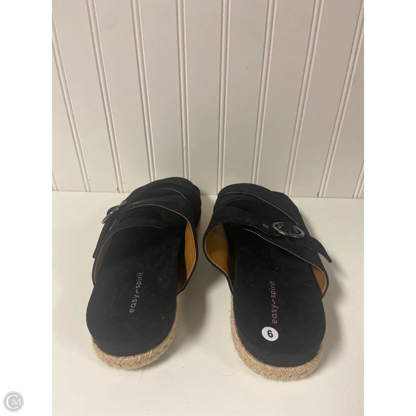 Sandals Flats By Easy Spirit In Black, Size: 9