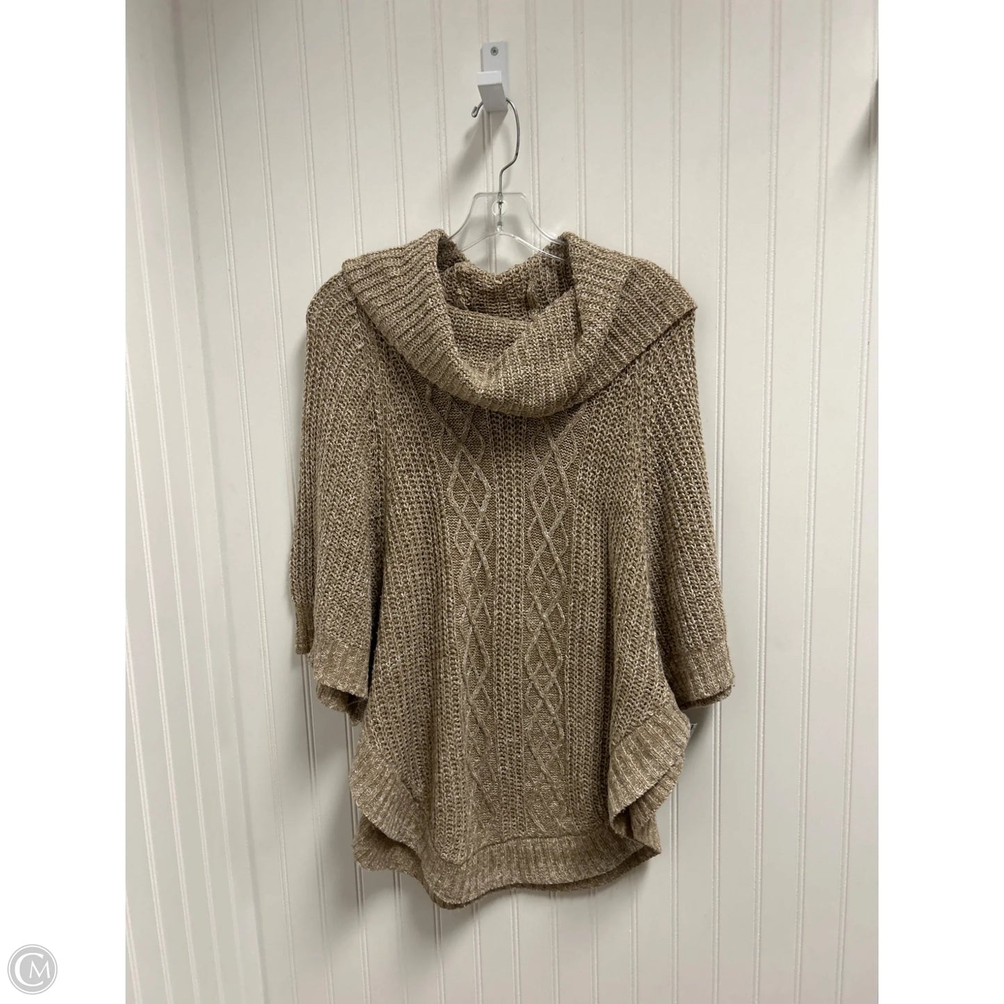 Sweater Short Sleeve By Clothes Mentor In Tan, Size: S