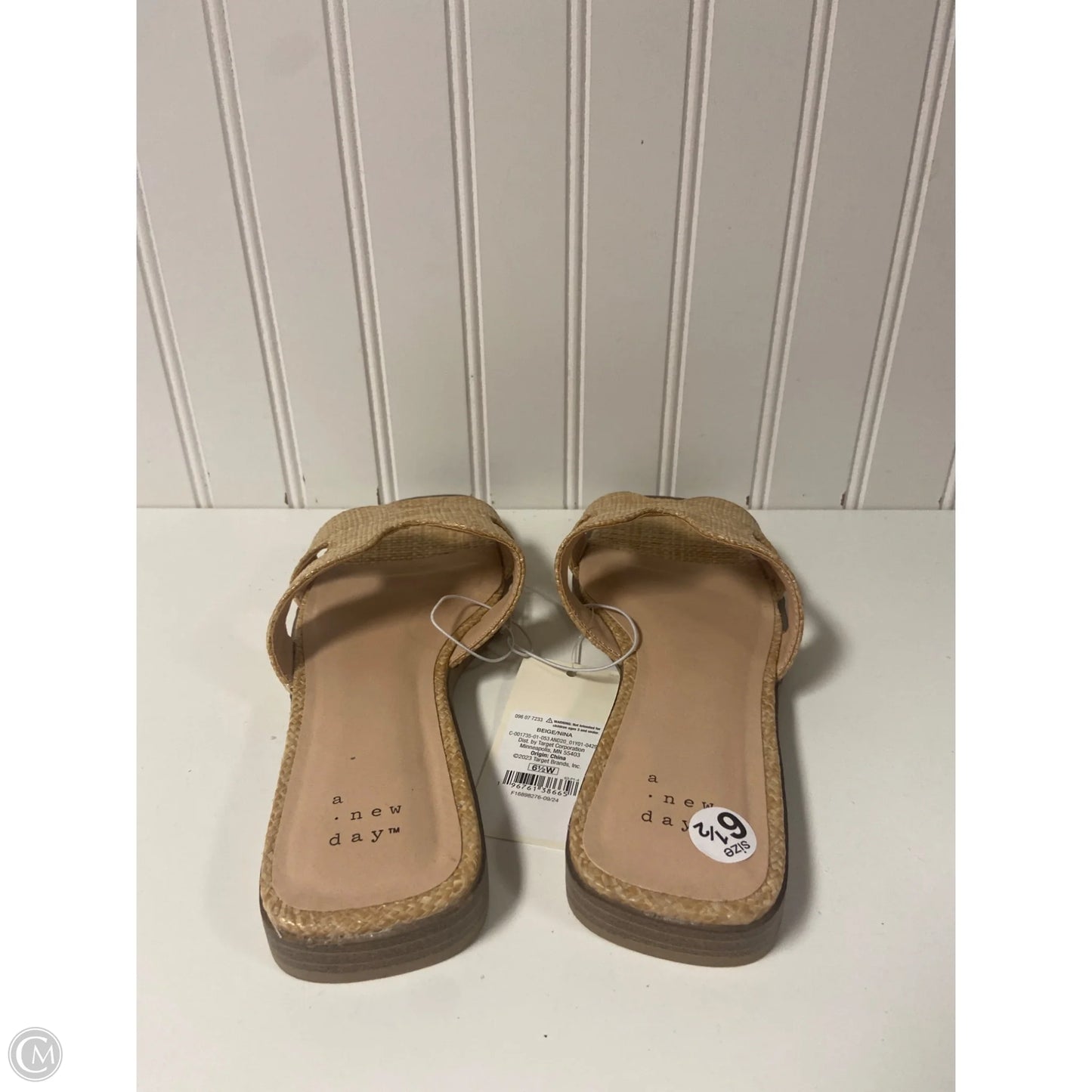 Sandals Flats By A New Day In Beige, Size: 6.5