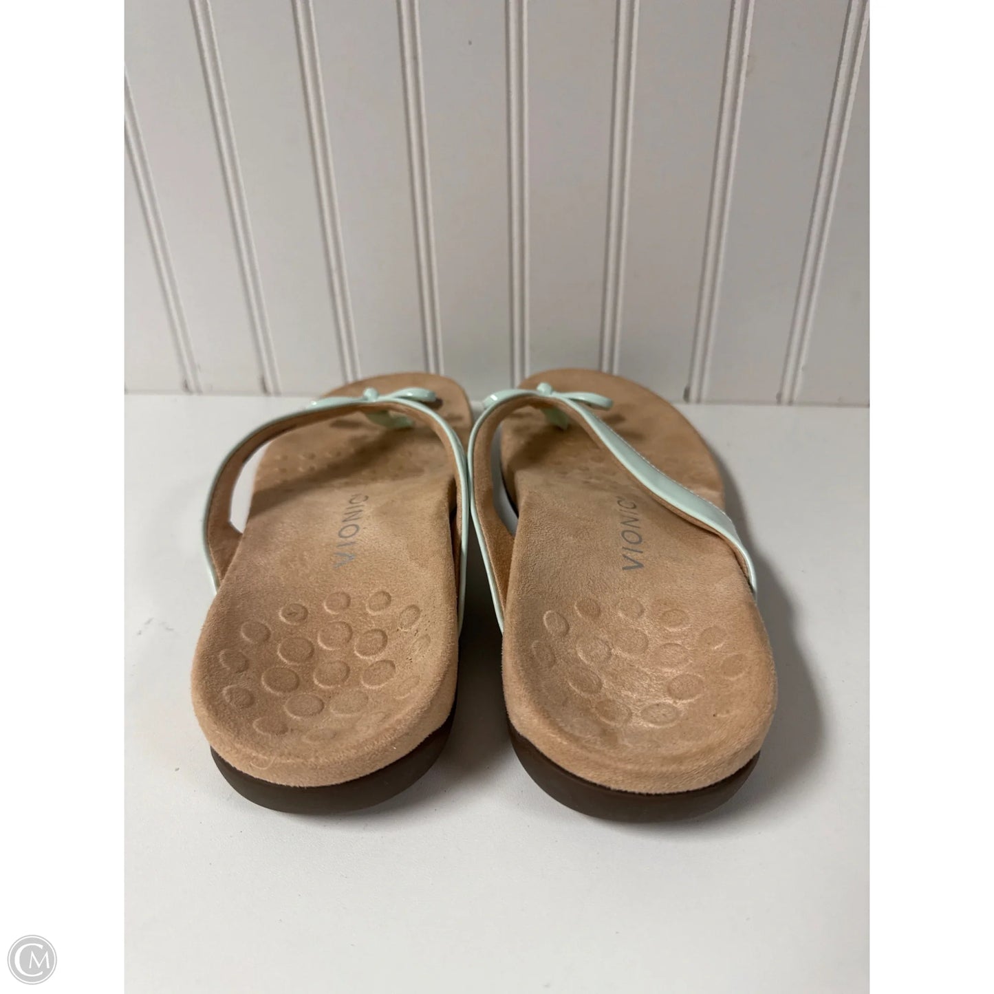 Sandals Flip Flops By Vionic In Aqua, Size: 8