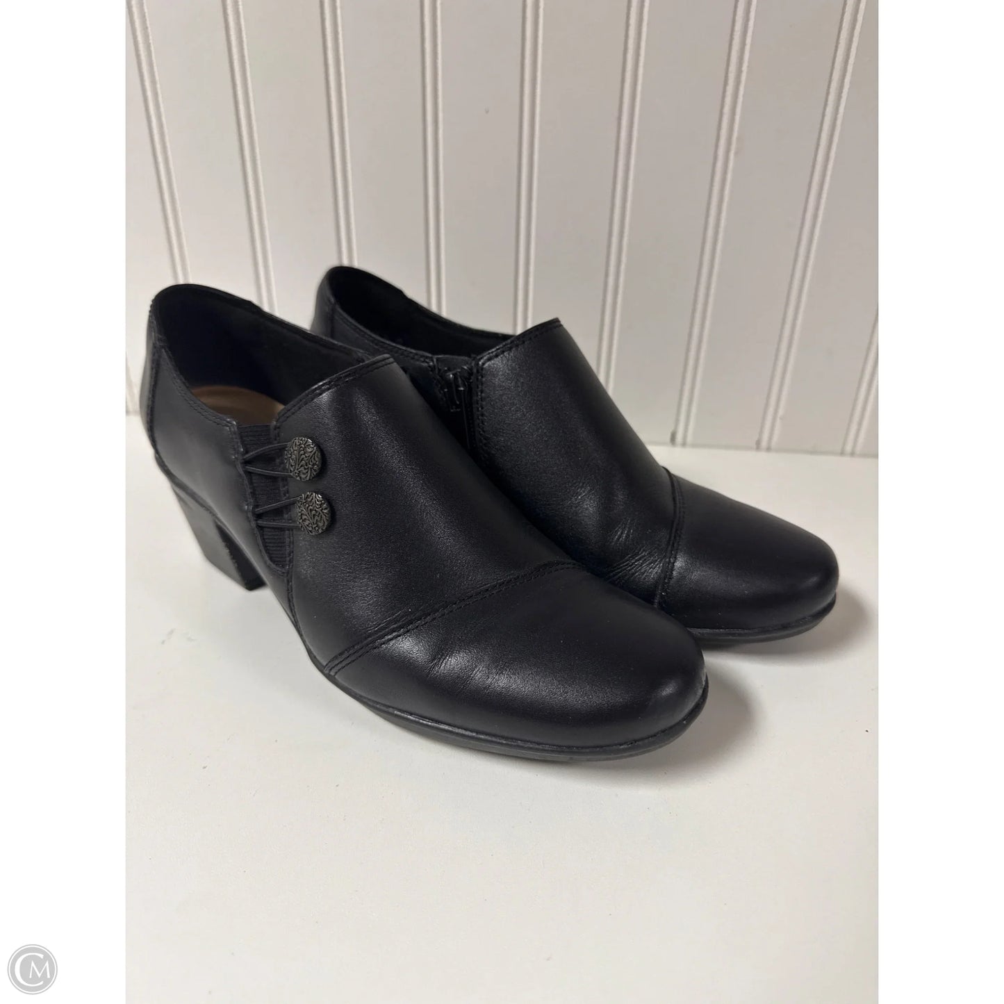 Shoes Heels Block By Clarks In Black, Size: 7.5