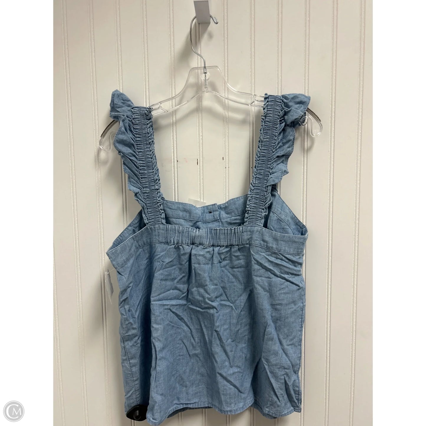 Top Sleeveless By J. Crew In Blue Denim, Size: M