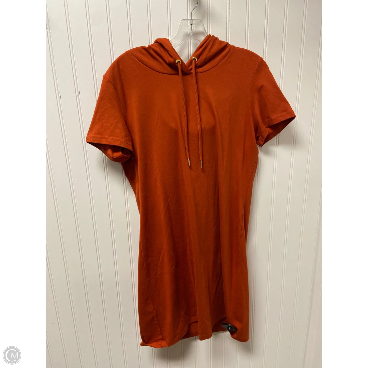Dress Casual Short By Calvin Klein In Orange, Size: M