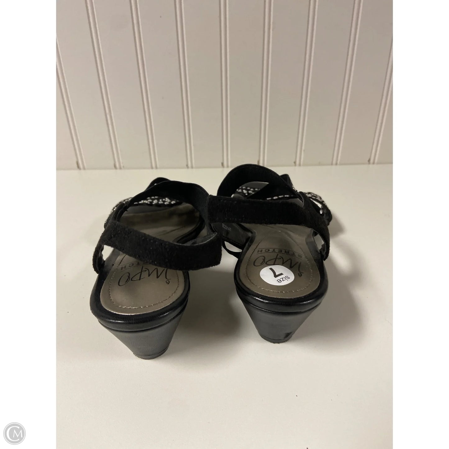 Sandals Heels Wedge By Impo In Black, Size: 7