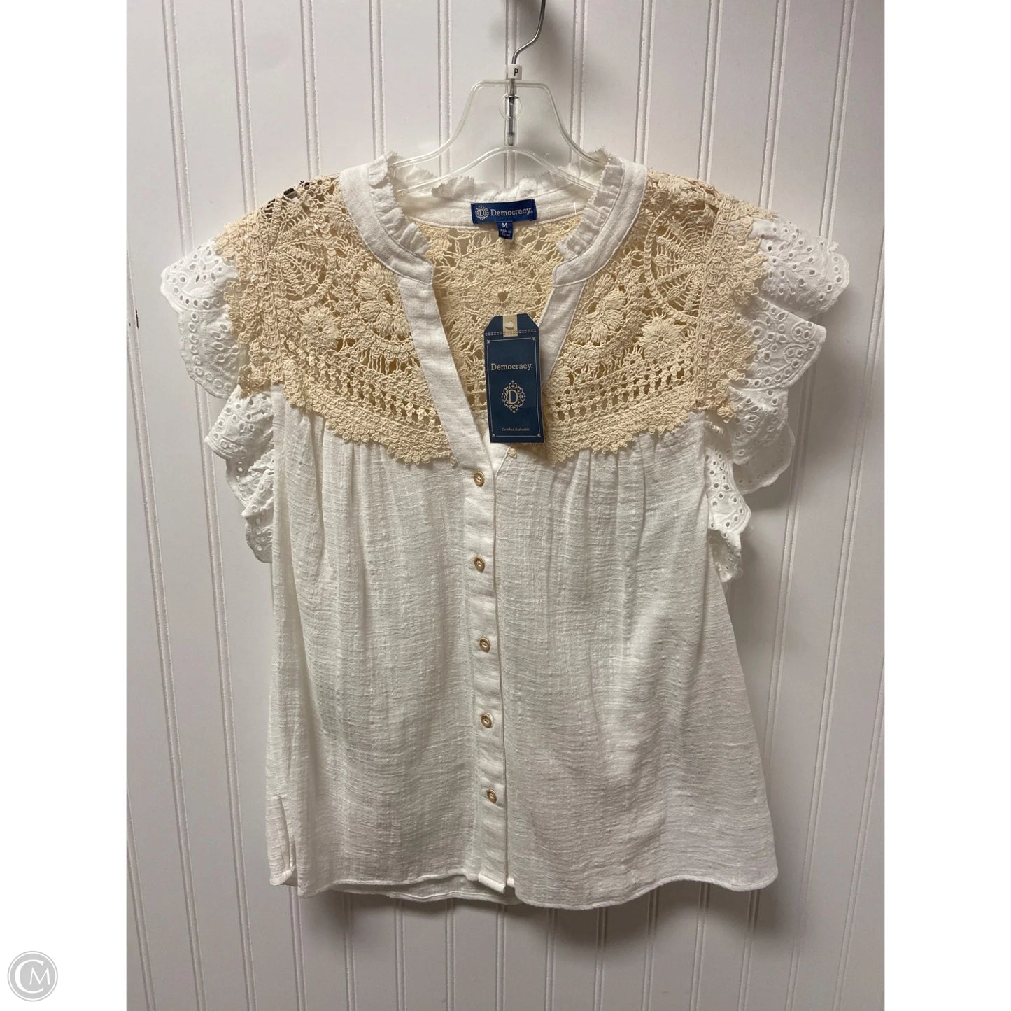 Top Sleeveless By Democracy In White, Size: M