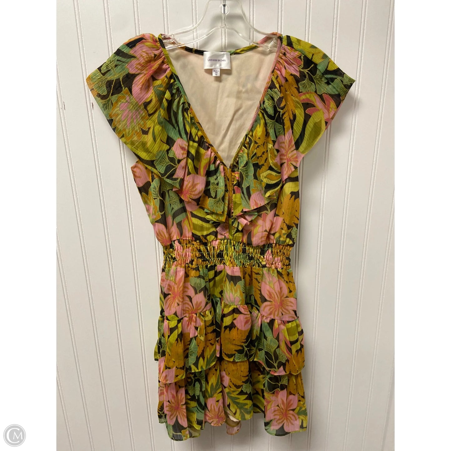 Dress Casual Short By Clothes Mentor In Tropical Print, Size: Xs