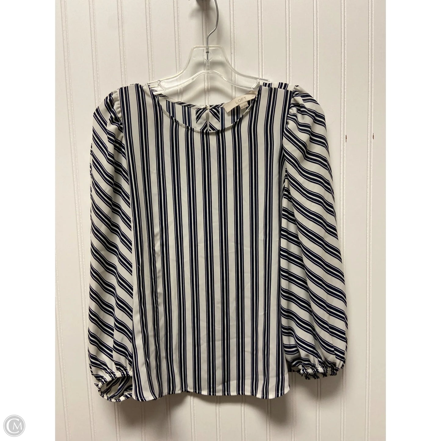 Top Long Sleeve By Loft In Striped Pattern, Size: Xsp