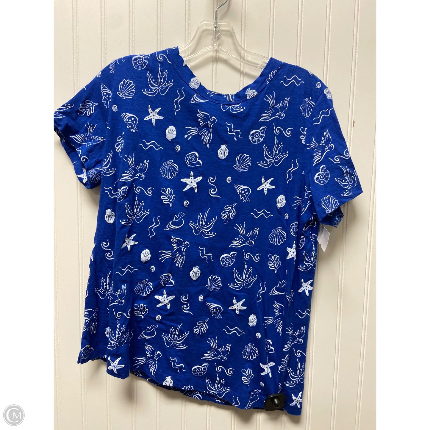 Top Short Sleeve By Loft In Blue, Size: M