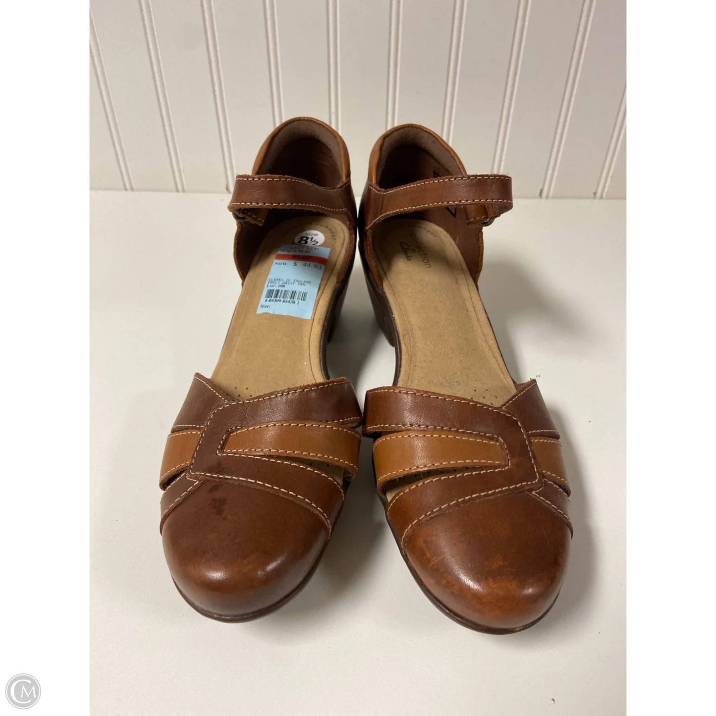 Shoes Heels Block By Clarks In Brown, Size: 8.5
