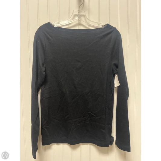 Top Long Sleeve Basic By Gap In Black, Size: L