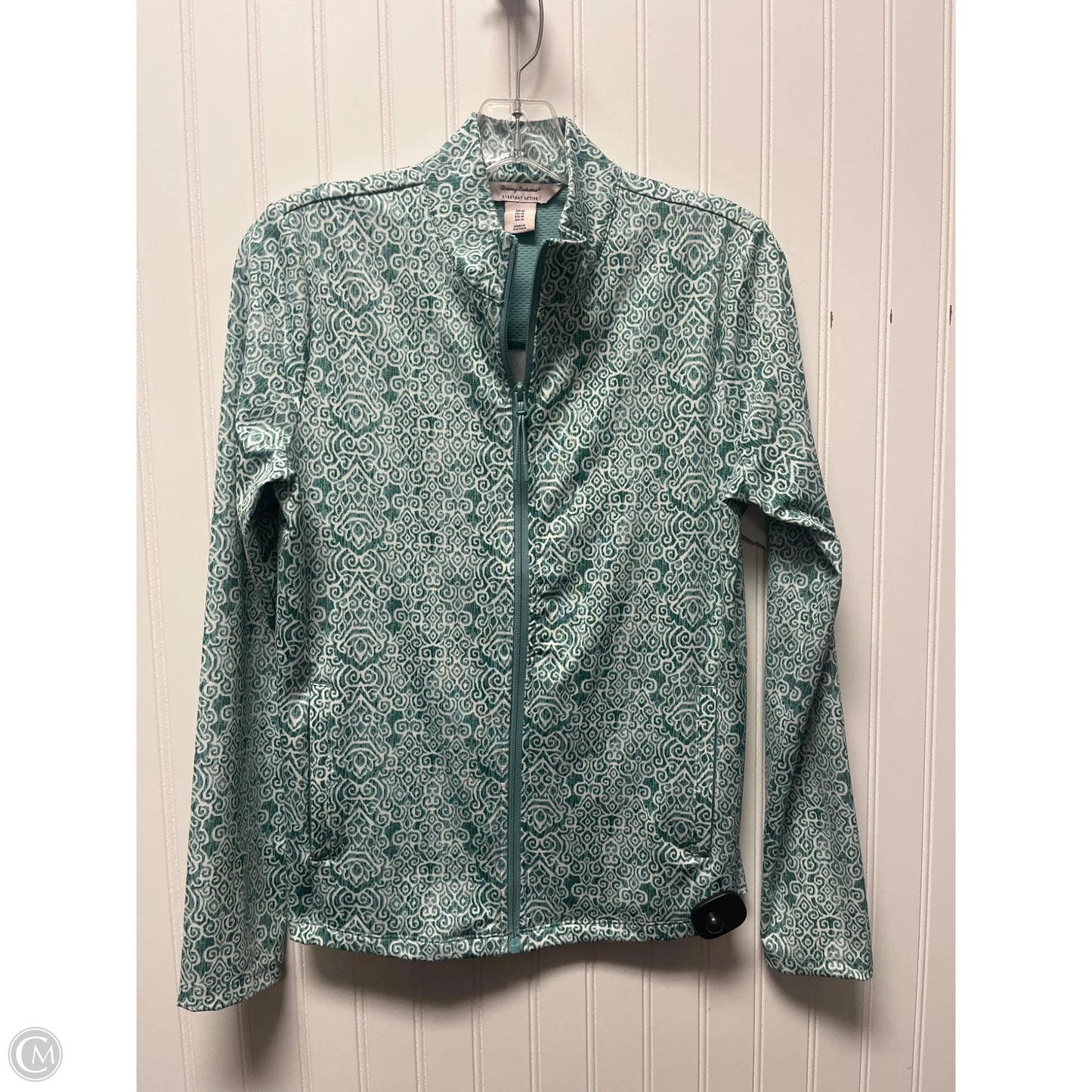 Athletic Jacket By Tommy Bahama In Green & White, Size: M