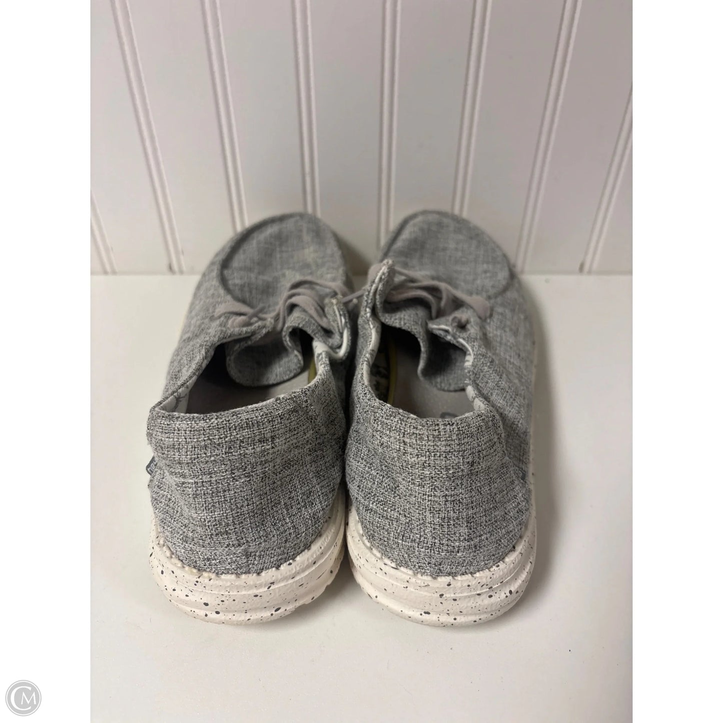 Shoes Flats By Hey Dude In Grey, Size: 9