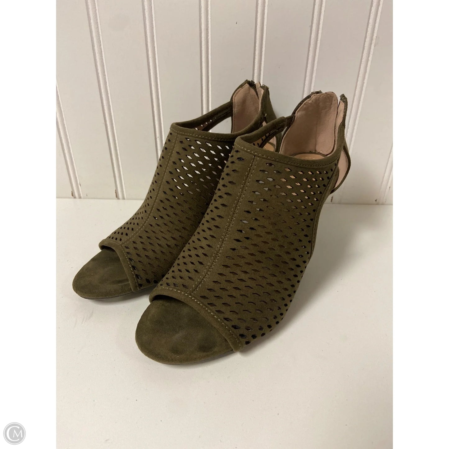 Sandals Heels Stiletto By Style And Company In Green, Size: 6