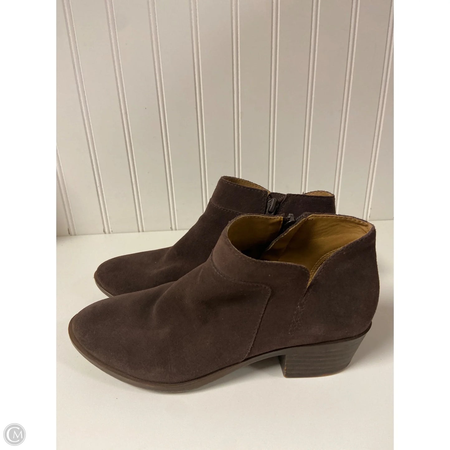 Boots Ankle Heels By Lucky Brand In Brown, Size: 7