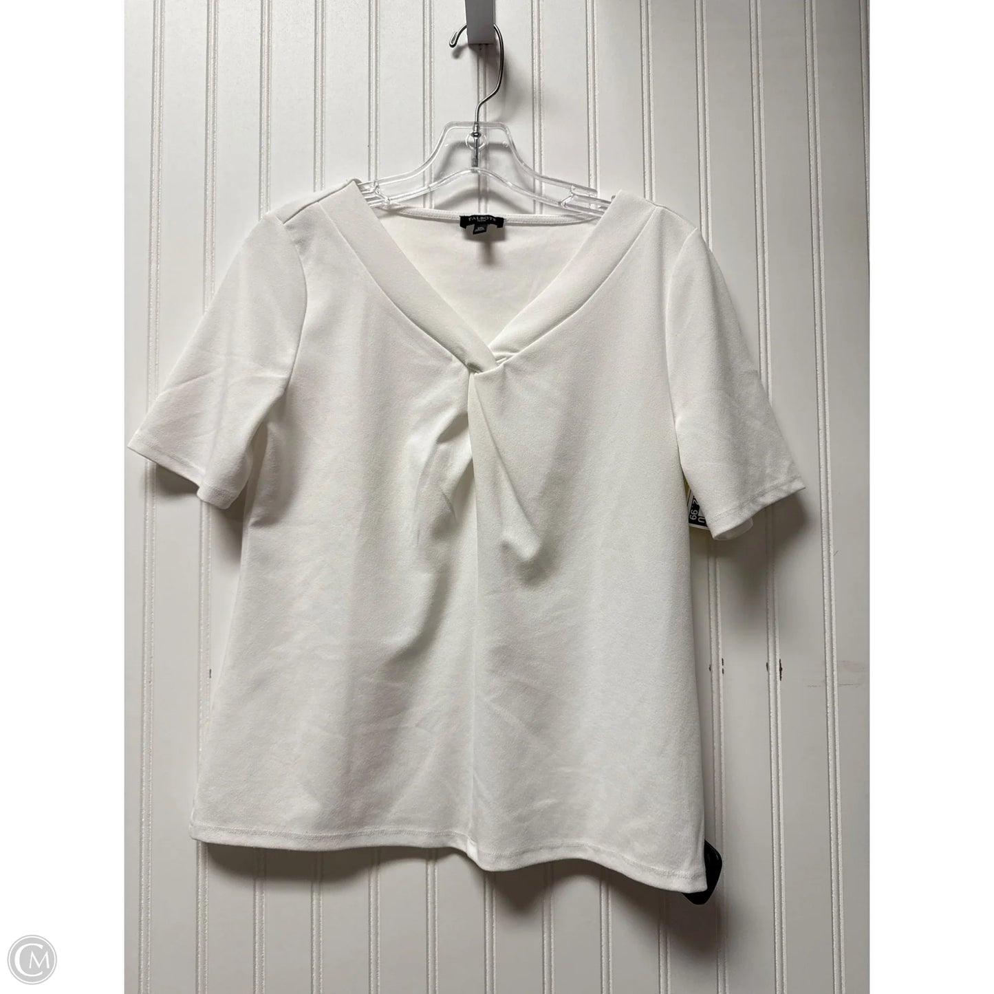 Top Short Sleeve By Talbots In White, Size: M