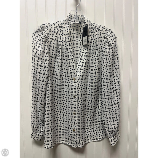 Top Long Sleeve By Nine West In Black & White, Size: S