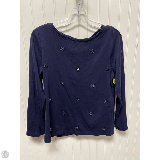 Top Long Sleeve By Talbots In Navy, Size: Lp