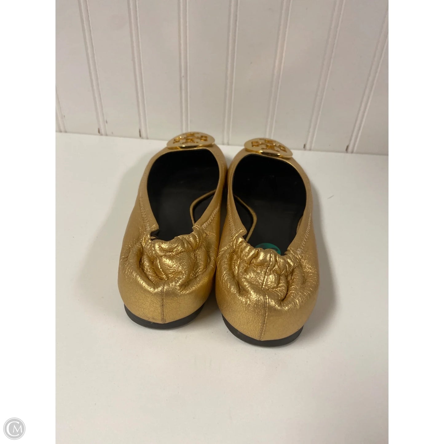 Shoes Designer By Tory Burch In Gold, Size: 5.5