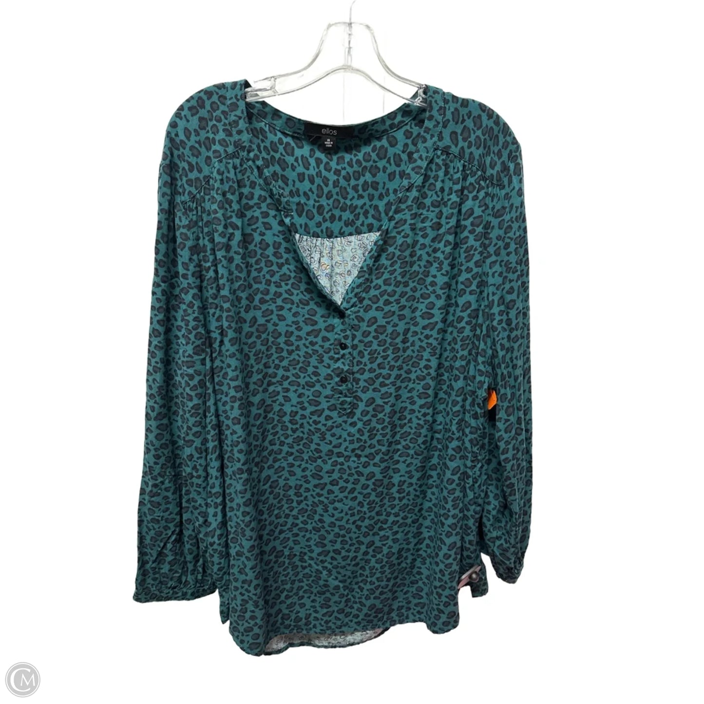 Top Long Sleeve By Ellos In Animal Print, Size: 4x