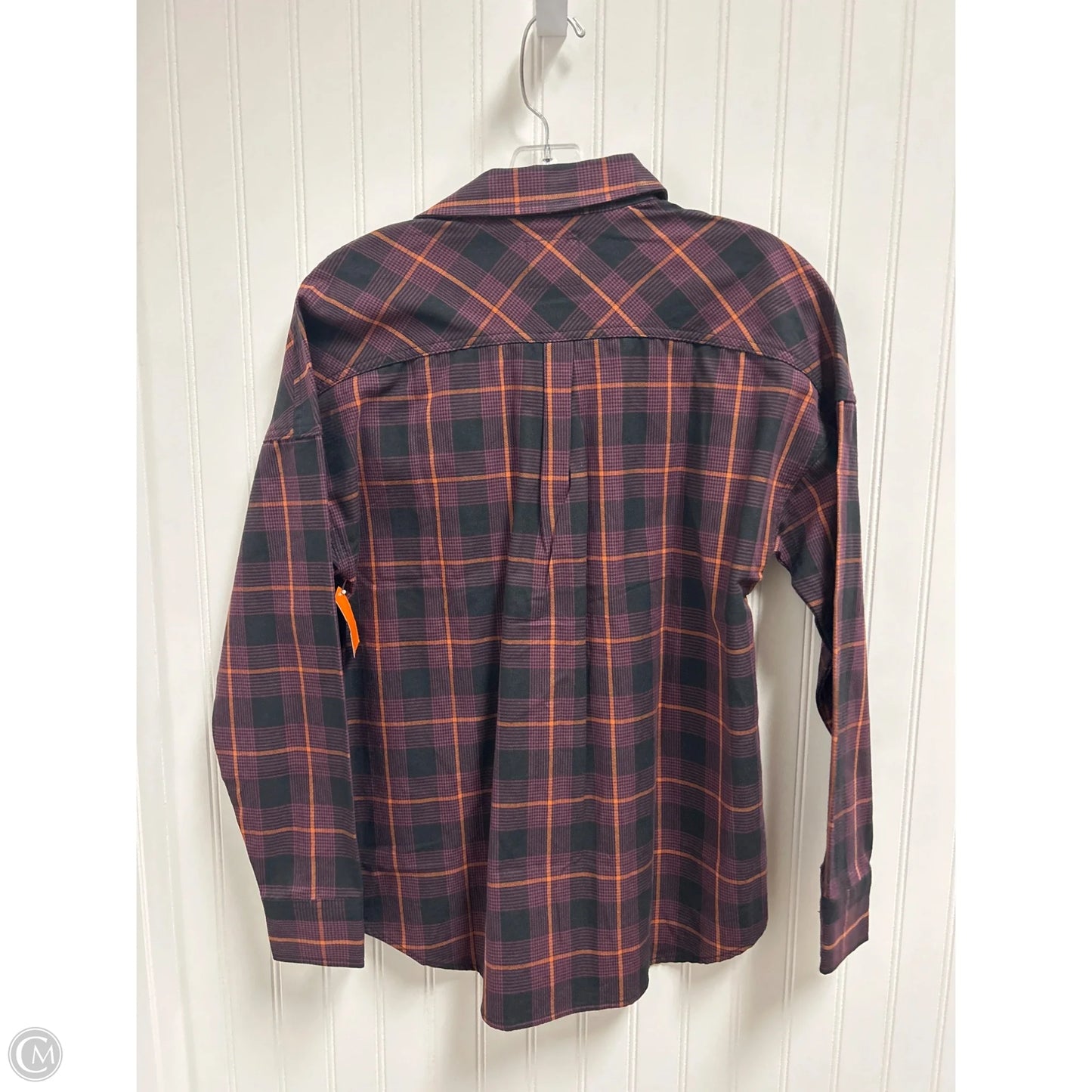 Top Long Sleeve By Clothes Mentor In Plaid Pattern, Size: Xs