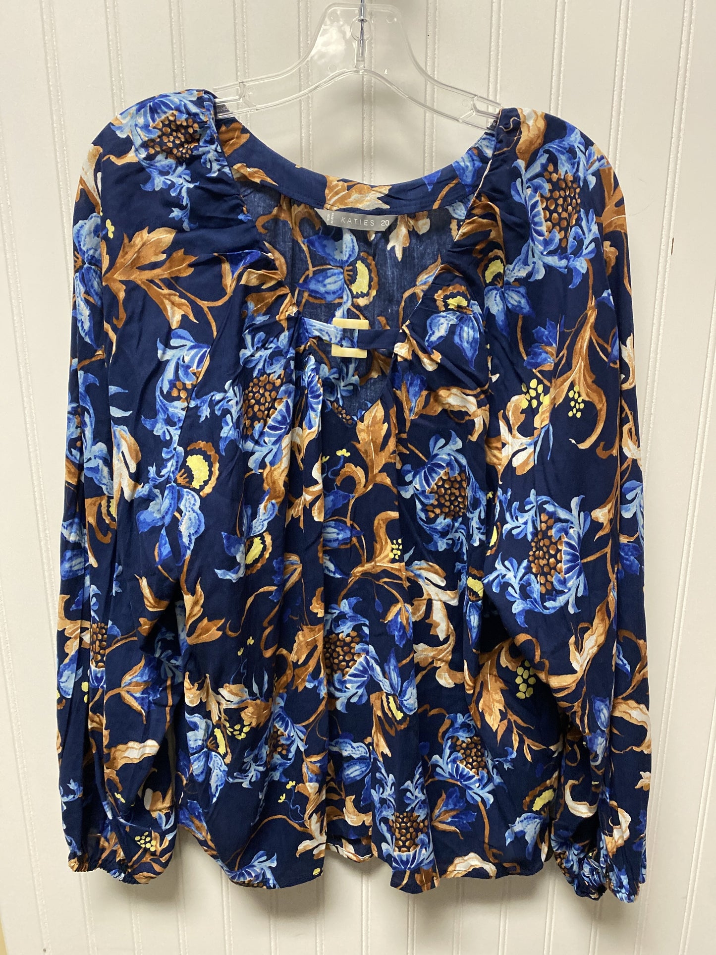 Top Long Sleeve By Katie Clothing Co Size: 2x
