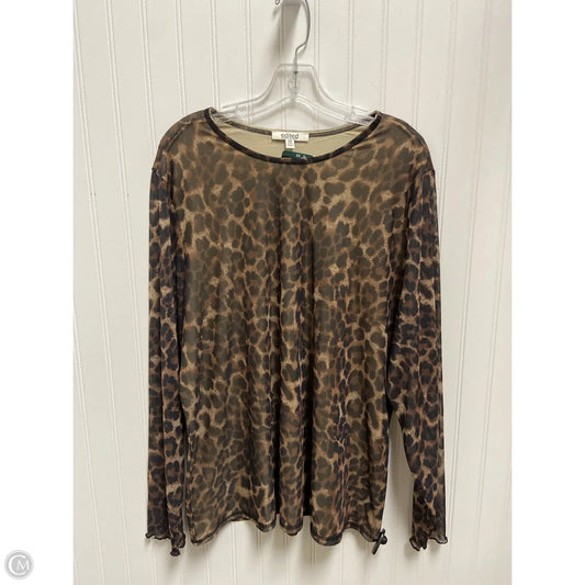 Top Long Sleeve By Clothes Mentor In Animal Print, Size: 3x