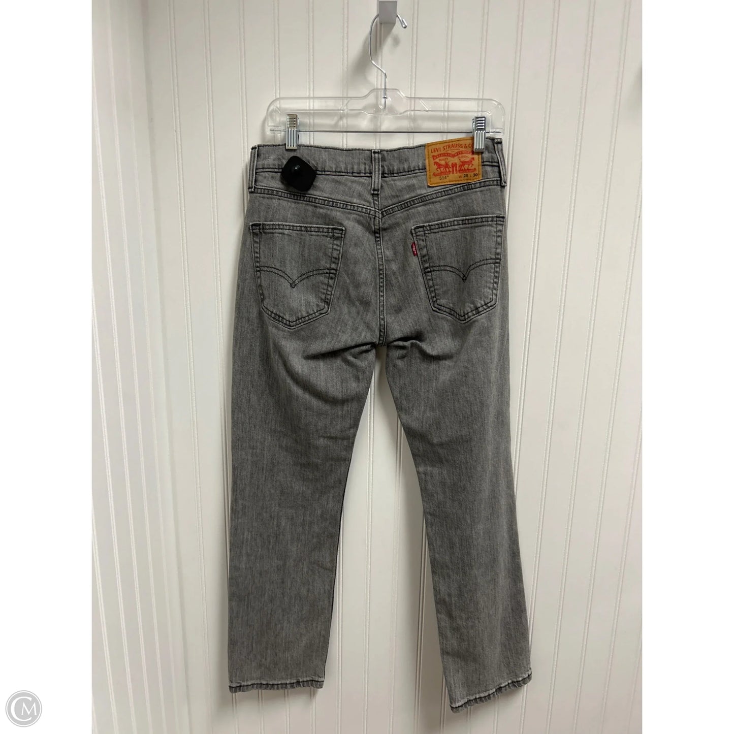 Jeans Straight By Levis In Grey Denim, Size: 8