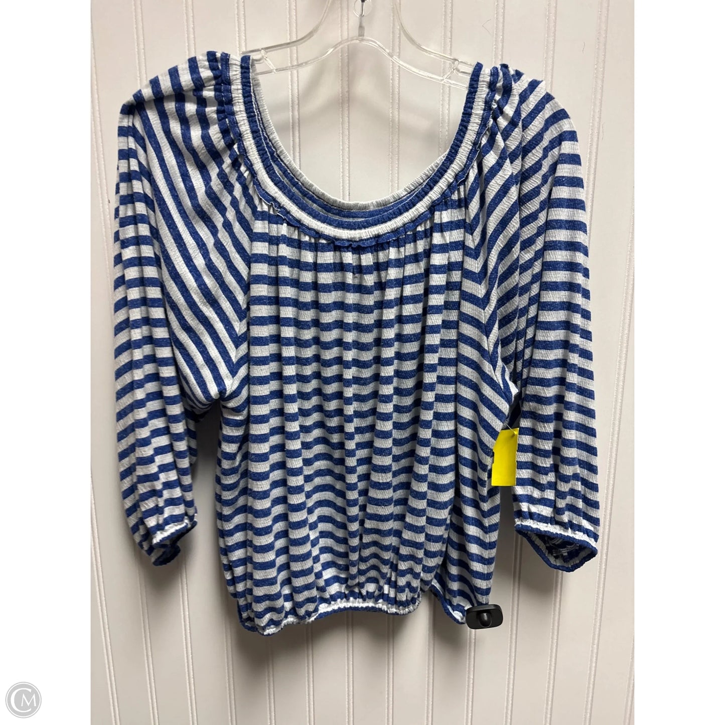 Top Long Sleeve By Max Studio In Striped Pattern, Size: M