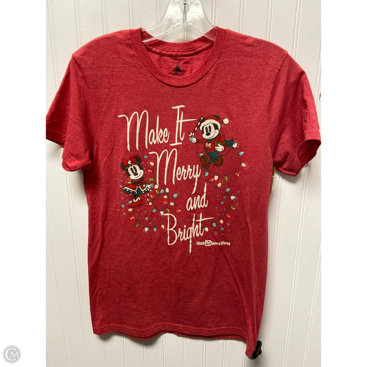Top Short Sleeve By Disney In Red, Size: S