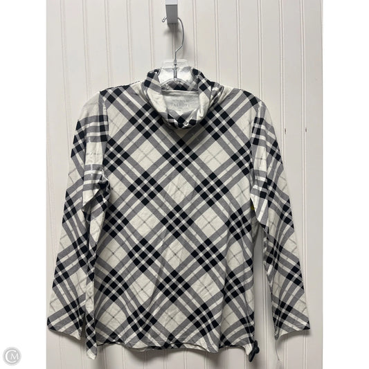 Top Long Sleeve By Talbots In Plaid Pattern, Size: Mp