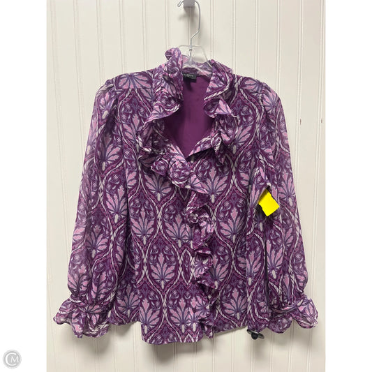 Top Long Sleeve By Talbots In Purple, Size: Mp