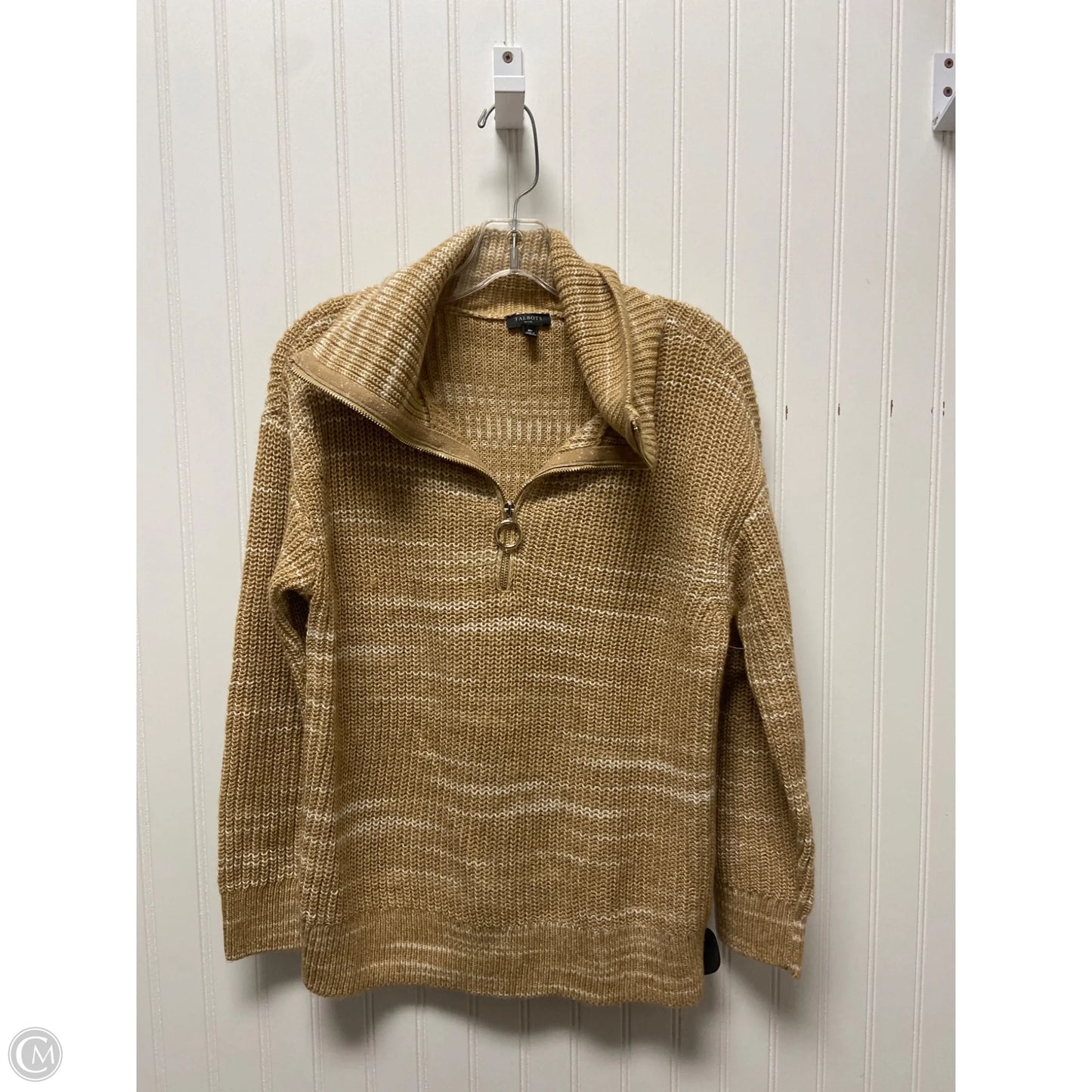 Sweater By Talbots In Tan, Size: Mp