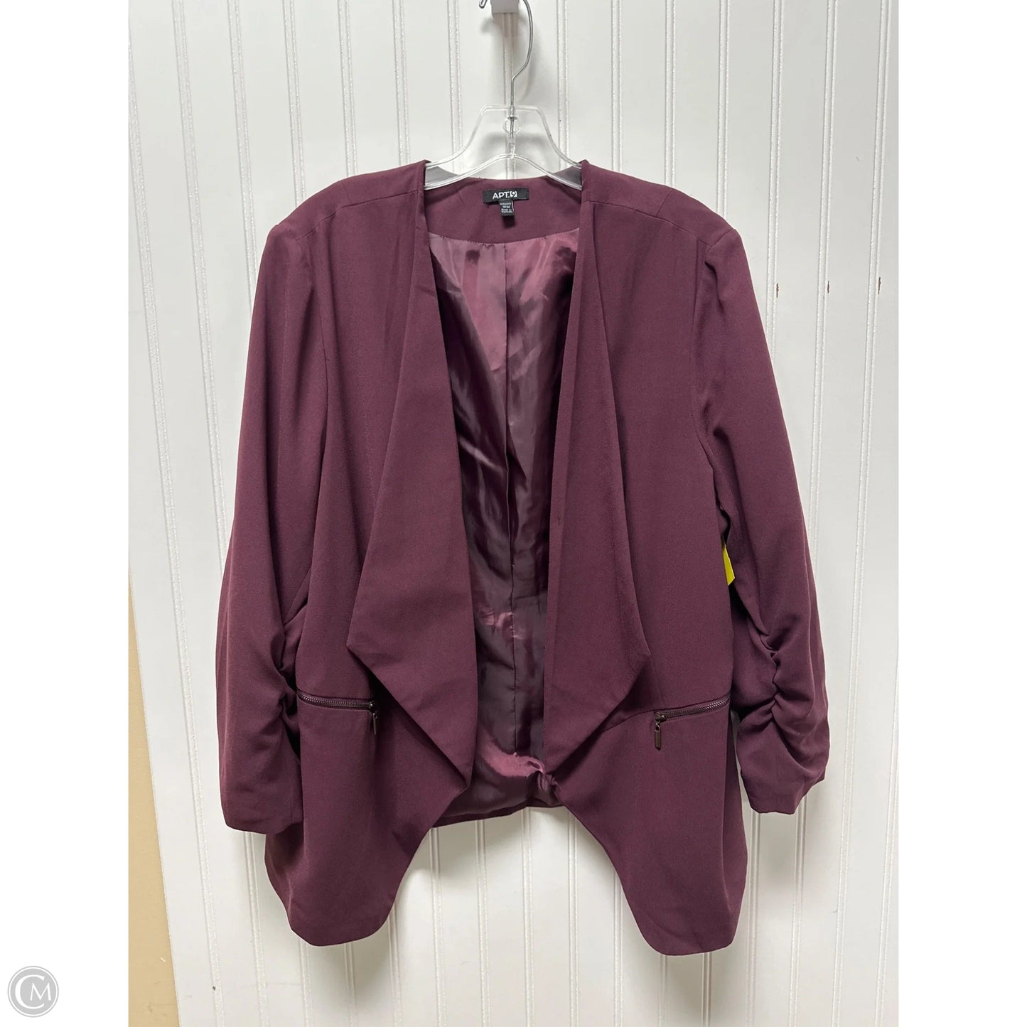 Blazer By Apt 9 In Maroon, Size: 1x