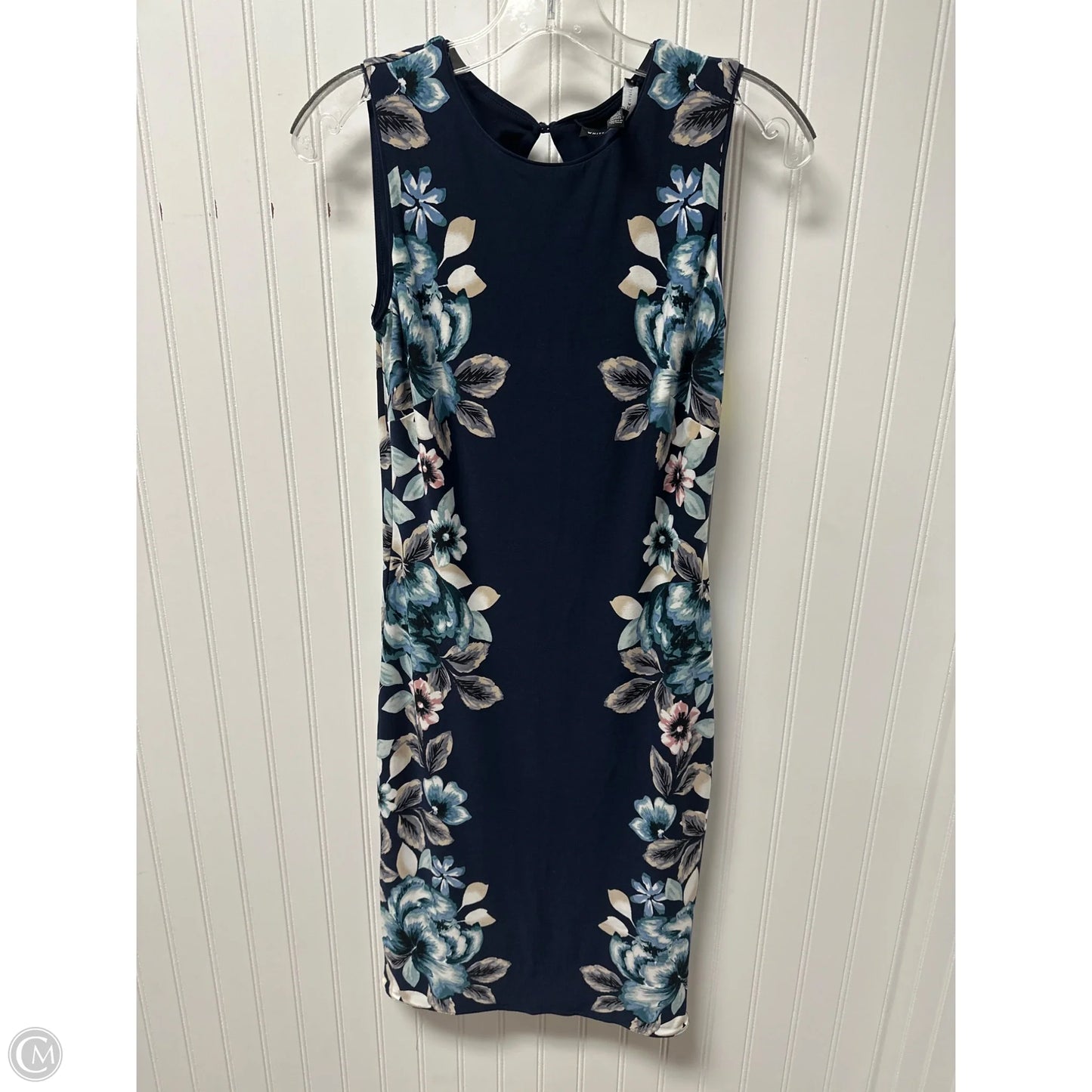 Dress Party Midi By White House Black Market In Navy, Size: Xs