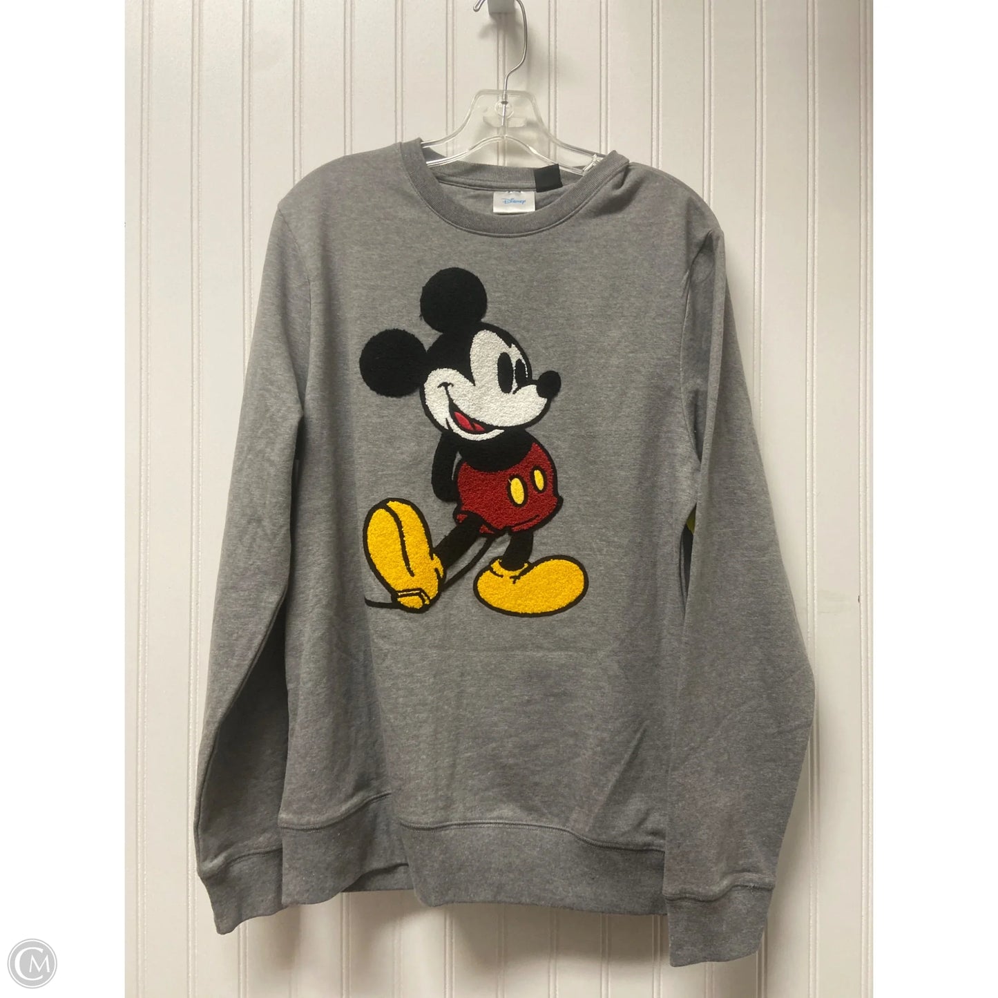 Sweatshirt Crewneck By Disney In Grey, Size: M
