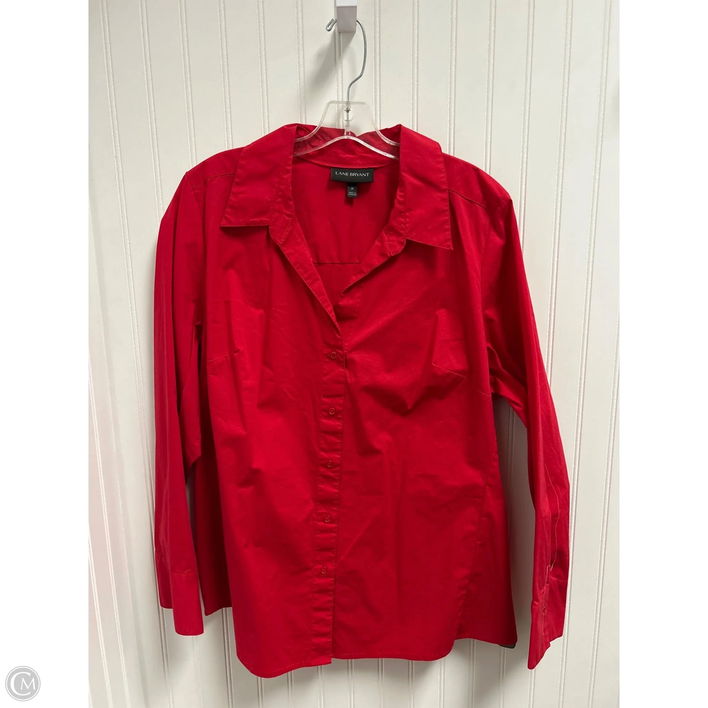 Top Long Sleeve By Lane Bryant In Red, Size: 4x