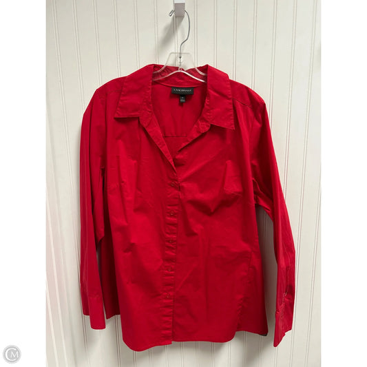 Top Long Sleeve By Lane Bryant In Red, Size: 4x