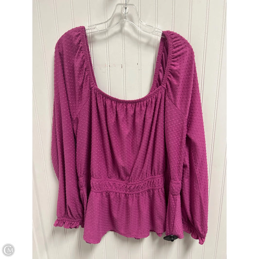 Top Long Sleeve By Lane Bryant In Purple, Size: 1x