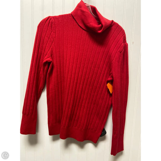 Top Long Sleeve By Talbots In Red, Size: L