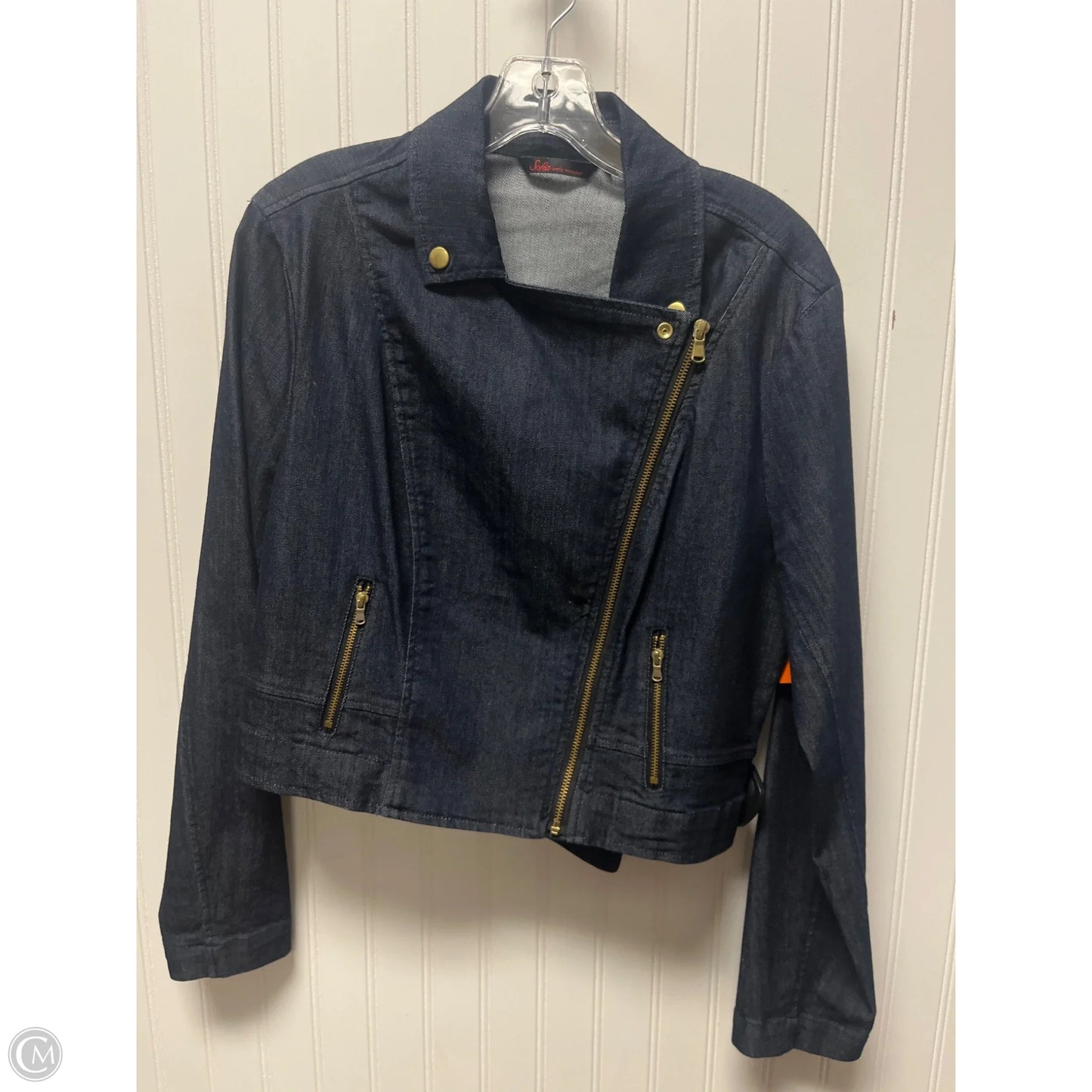 Jacket Denim By Sofia By Sofia Vergara In Blue Denim, Size: L