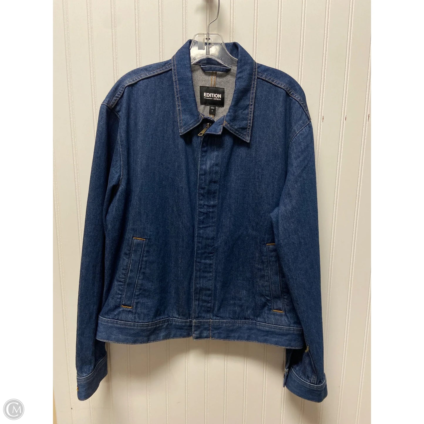 Jacket Denim By Express In Blue Denim, Size: M