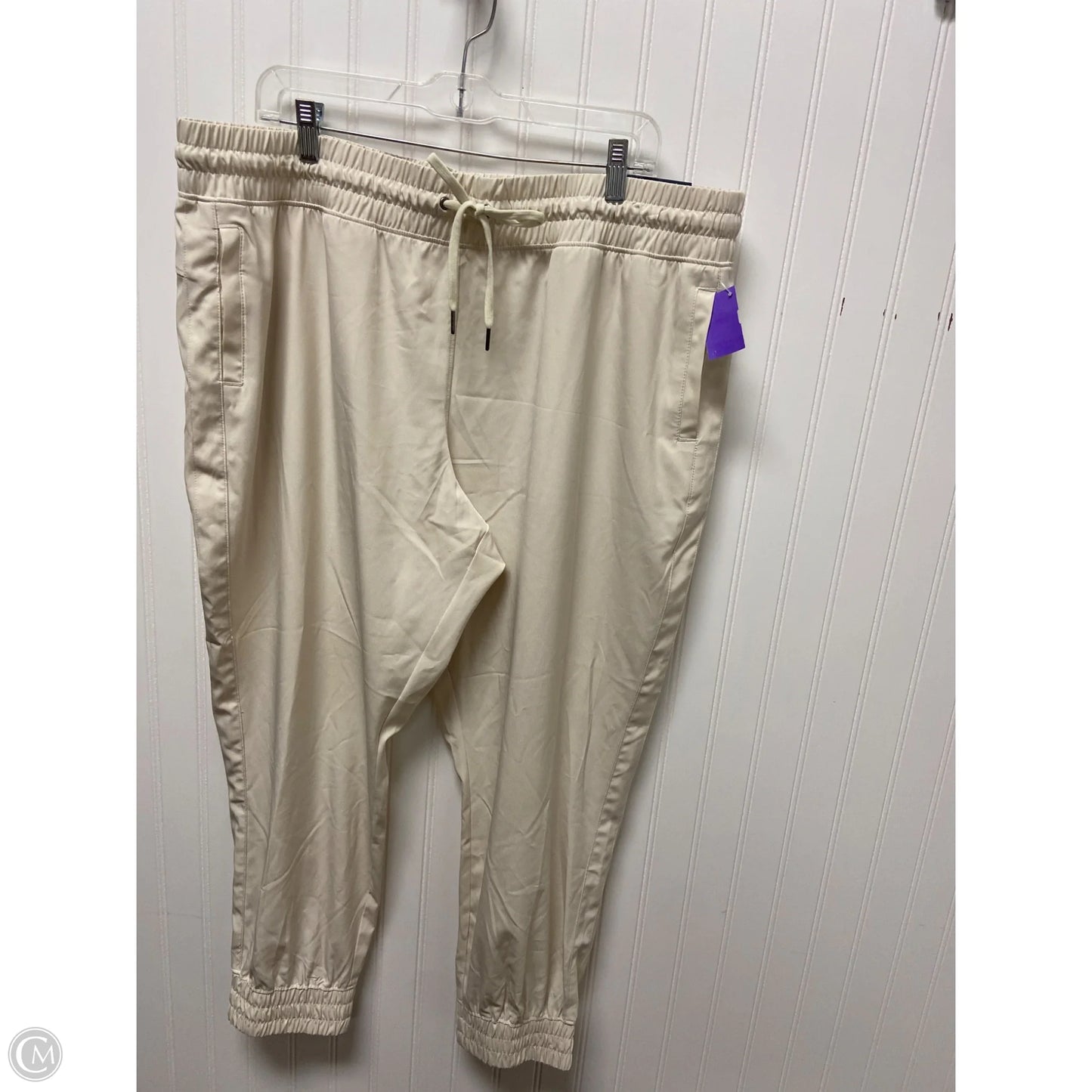Athletic Pants By Tek Gear In Cream, Size: 1x