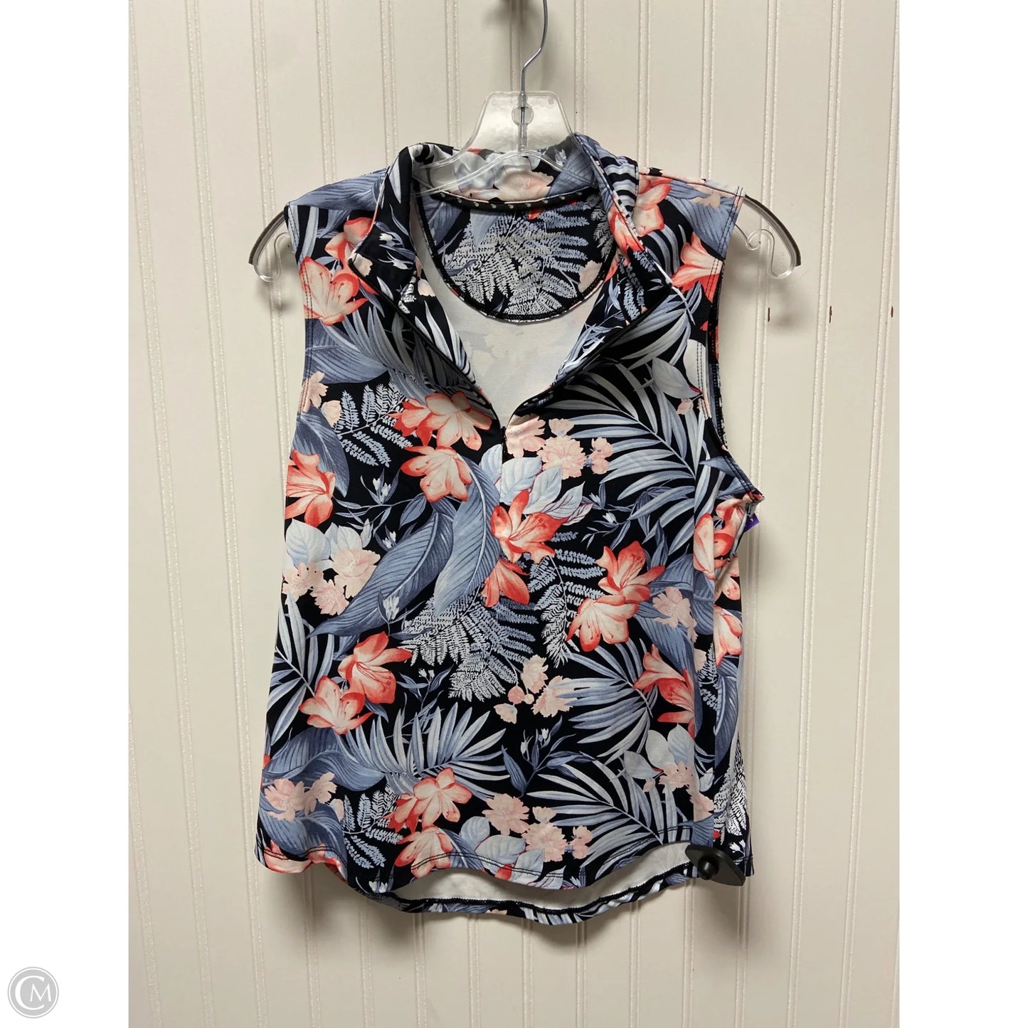 Athletic Tank Top By Tommy Bahama In Floral Print, Size: M