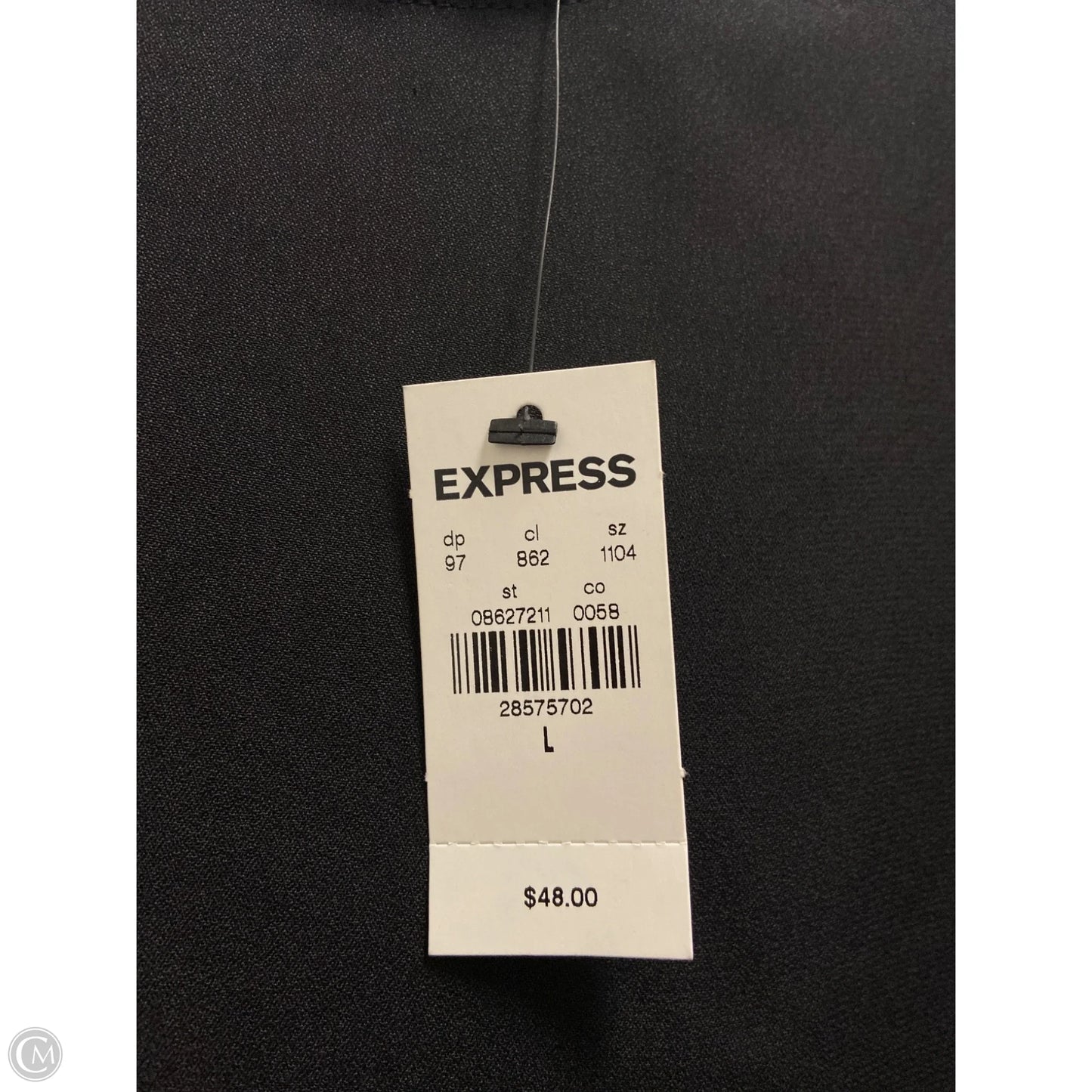 Top Short Sleeve By Express In Black, Size: L