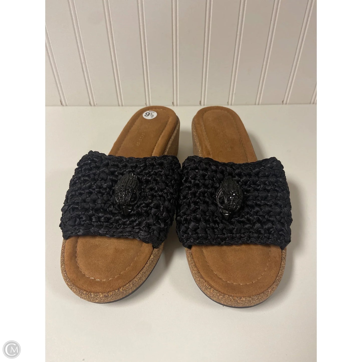 Sandals Designer By Kurt Geiger In Black & Brown, Size: 9.5