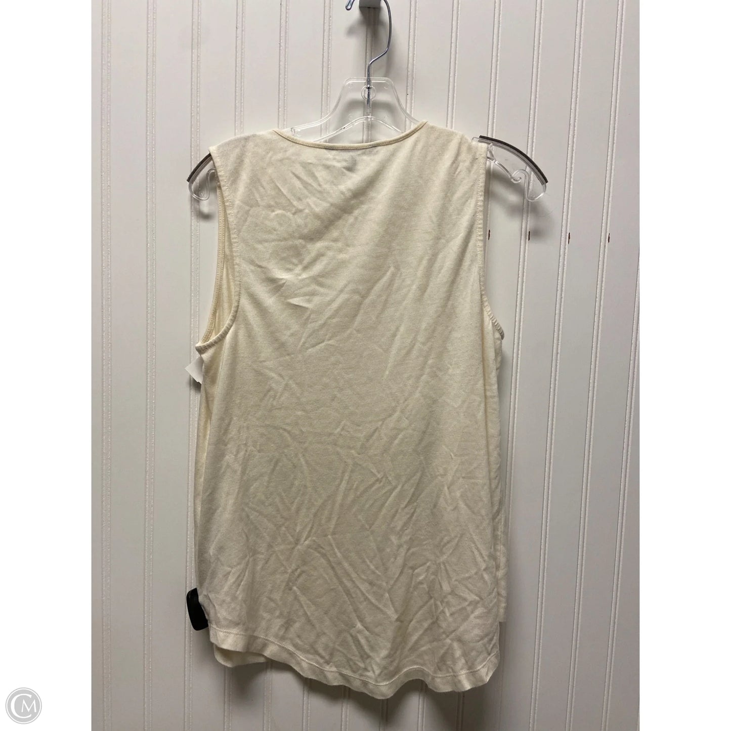 Top Sleeveless By Banana Republic In Cream, Size: M